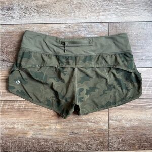 lululemon athletica Olive Camo Athletic Shorts